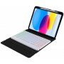 Carcasă cu tastatură cu iluminare de fundal color ?i compartiment pentru Apple Pencil pentru iPad 10,9" (2022) / 11" (2025) - albastru petrol