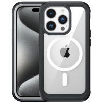 Carcasă rezistentă la ?ocuri cu col?uri întărite ?i MagSafe pentru iPhone 15 Pro Max - negru