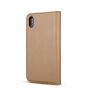 Husă flip 2 în 1, detaşabilă, pentru iPhone XS Max - maro