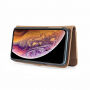 Husă flip 2 în 1, detaşabilă, pentru iPhone XS Max - maro