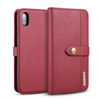 Husă flip 2 în 1, detaşabilă, pentru iPhone XS Max - roşu