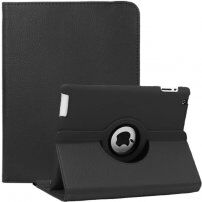 Carcasă de protecție rotativă la 360° pentru iPad 2 / 3 / 4 - neagră