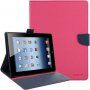 Husă GOOSPERY, cu textură şlefuită pentru iPad 2 / 3 / 4 - fucsia