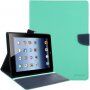 Husă GOOSPERY, cu textură şlefuită pentru iPad 2 / 3 / 4 - turcoaz