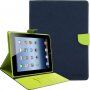 Husă GOOSPERY, cu textură şlefuită pentru iPad 2 / 3 / 4 - albastru inchis