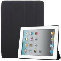 Husă cu stativ și funcția stand-by pentru iPad 2 / 3 / 4 - negru