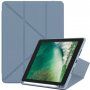 Husă cu suport origami ?i compartiment pentru Apple Pencil pentru iPad mini 4 / 5 - gri albăstrui