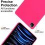 Husă mată din plastic moale pentru iPad 10.9" (2022) - roz neon