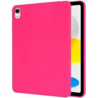 Husă mată din plastic moale pentru iPad 10.9" (2022) - roz neon