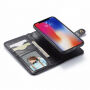 Husă detaşabilă 2 în 1, cu agăţătoare, pentru iPhone XS Max - negru