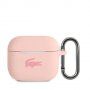 Lacoste Glossy Printing Logo husă silicon pentru AirPods 3 - roz