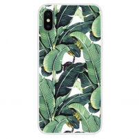 Carcasă moale pentru iPhone XS Max - frunze de banan