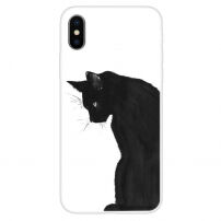 Carcasă moale pentru iPhone XS Max - pisică neagră