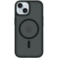 Husă transparentă MOMAX cu MagSafe pentru iPhone 15 - negru