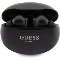 Că?ti wireless Guess True Wireless Metalic Finish pentru dispozitive Apple - neagră