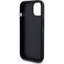 Husă cu sclipici Guess Fixed Glitter 4G Metal Logo pentru iPhone 12 / 12 Pro - negru