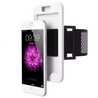 Husă sport de mână, 2 ăn 1, pentru Apple iPhone 6 / 6S – albă