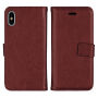 Husă flip de protecţie 2 în 1, detaşabilă, pentru Apple iPhone XS / iPhone X - maro