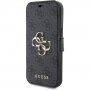 Husă tip flip Guess 4G Metal Logo pentru iPhone 15 - gri