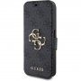 Husă tip flip Guess 4G Metal Logo pentru iPhone 15 Pro - gri