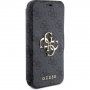Husă tip flip Guess 4G Metal Logo pentru iPhone 15 Pro - gri