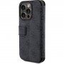 Husă tip flip Guess 4G Metal Logo pentru iPhone 15 Pro - gri