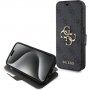 Husă tip flip Guess 4G Metal Logo pentru iPhone 15 Pro Max - gri