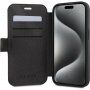 Husă tip flip Guess 4G Metal Logo pentru iPhone 15 Pro Max - gri