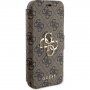 Husă tip flip Guess 4G Metal Logo pentru iPhone 15 - maro