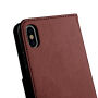 Husă flip de protecţie 2 în 1, detaşabilă, pentru Apple iPhone XS / iPhone X - maro
