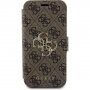 Husă tip flip Guess 4G Metal Logo pentru iPhone 15 Pro - maro