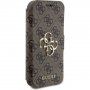 Husă tip flip Guess 4G Metal Logo pentru iPhone 15 Pro - maro