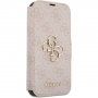 Husă tip flip Guess 4G Metal Logo pentru iPhone 15 Pro Max - roz
