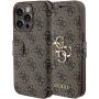 Husă tip flip Guess 4G Metal Logo pentru iPhone 15 Pro Max - maro