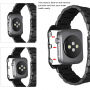 Carcasă metalică cu lănţişor, pentru Apple Watch 42mm / 41mm / 40mm / 38mm - negru