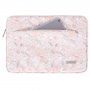 Husă laptop cu model floral pentru iPad până la 13" / MacBook până la 14" - roz