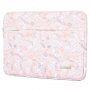 Husă laptop cu model floral pentru iPad până la 13" / MacBook până la 14" - roz