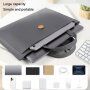 Husă laptop elegantă cu închidere cu nasture pentru iPad până la 13" / MacBook până la 14" - albastră închis
