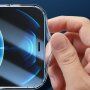 Husă transparentă mată florală cu MagSafe pentru iPhone 15 Pro - roz