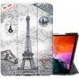 Husă cu spațiu pentru Apple Pencil și funcție de adormire, pentru iPad Air 4 (2020) / Air 5 (2022) / Pro 11" (2018) - zurnul Eiffel