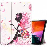 Husă cu spațiu pentru Apple Pencil și funcție de adormire, pentru iPad Air 4 (2020) / Air 5 (2022) / Pro 11" (2018) - zâna fluturilor