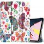 Husă cu funcție sleep, pentru iPad Air 4 (2020) / Air 5 (2022) / Pro 11" (2018) - fluturi și flori