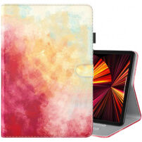 Carcasă cu model de acuarele și spațiu de carduri pentru iPad Air 4 (2020) / Air 5 (2022) / Pro 11" (2018-2022) - roșu