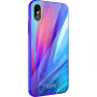 3v1 Casetă cadou NILLKIN (carcasă de protecţie / încărcător wireless / încărcare cablu) pentru iPhone X - albastru