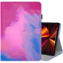 Carcasă cu model de acuarele și spațiu de carduri pentru iPad Air 4 (2020) / Air 5 (2022) / Pro 11" (2018-2022) - roz-violet