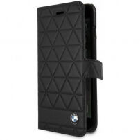 Husă BMW Hexagon leather Book, pentru iPhone 7 Plus / 8 Plus - negru