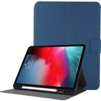 Husă din piele PU cu suport și spațiu pentru Apple Pencil pentru iPad Pro 11" (2018-2022) - albastru închis