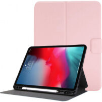 Husă din piele PU cu suport și spațiu pentru Apple Pencil pentru iPad Pro 11" (2018-2022) - roz