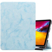 Carcasă din marmură cu spațiu pentru Apple Pencil pentru iPad Pro 11" (2018-2022) - albastru