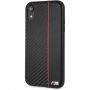 Carcasă BMW Carbon Red Stripe Hard case, pentru iPhone XR - negru